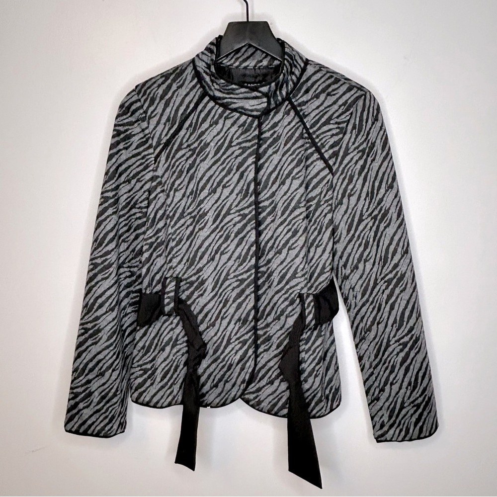 Sandro‎ Sportswear Belted Zebra Jacket Blazer Size M
